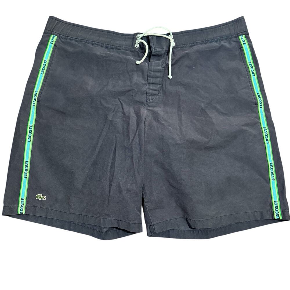 Lacoste Men’s Swim Trunks Size XXL Signature Logo Tape Drawstring Shorts